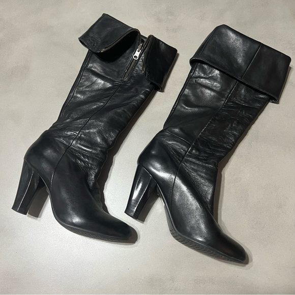 MIZ MOOZ Tall 1/2 Zip Leather Heeled Boots - Picture 3 of 8